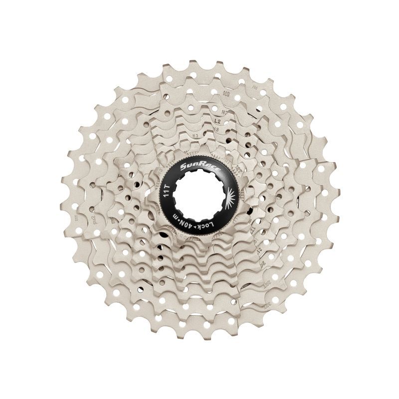 Casete Sunrace Acero 10v Gris