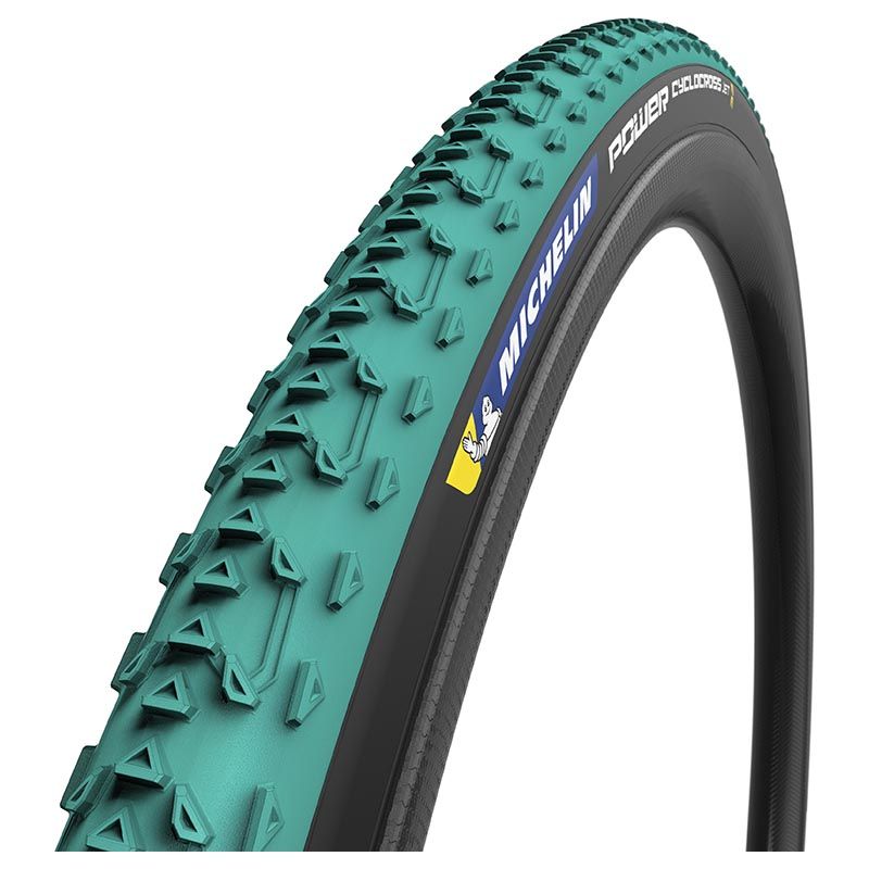 Cubierta Michelin Power Cyclocross Mud Tubeless Ready Competition Line Plegable Verde/Negro