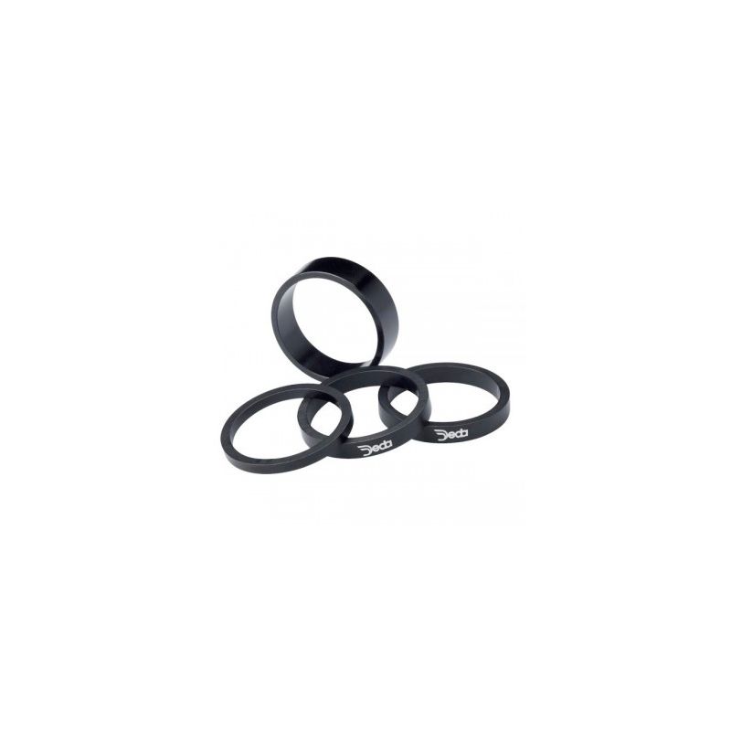 Set Espaciadores Deda Tubo Dirección 1-1/8 10mm 10u Aluminio Negro
