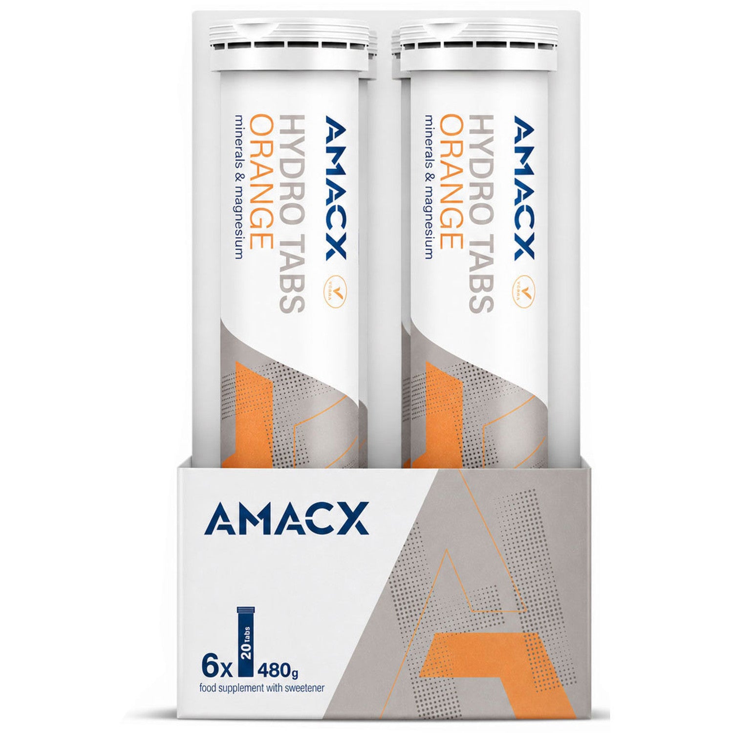 Pastillas Hidratación Amacx Hydro Tabs Naranja Pack 6uds Transparente