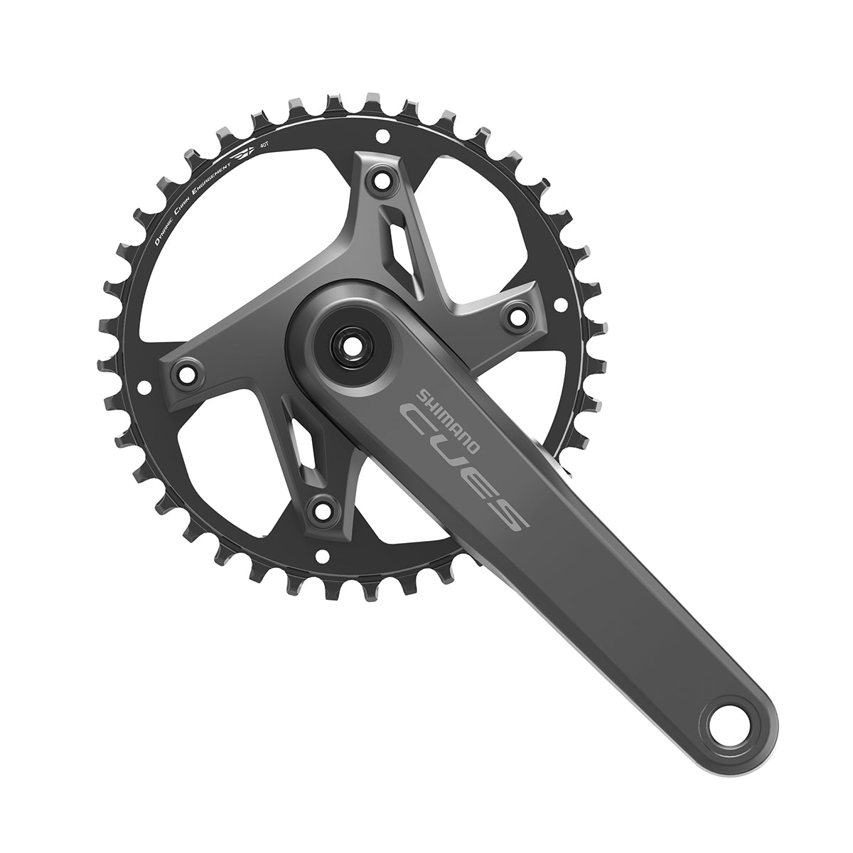Juego Bielas/Plato Shimano Cues FC-U6000-1 40d 9/10/11v Sin Cazoletas Negro
