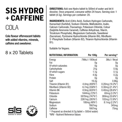 SIS GO Hidratación Tableta 20x4.5g Cola/Cafeína #3