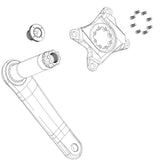Sram Dub Self-Extracting M18/M30 X0 D1 Dark Polar Black Crank Bolt Kit