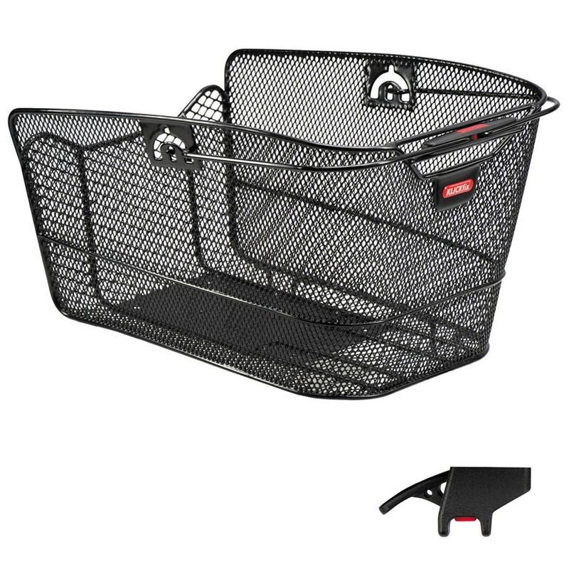 Cesta Trasera Klickfix CityMax+Clip Malla Estrecha 23x22.5x36cm Negro