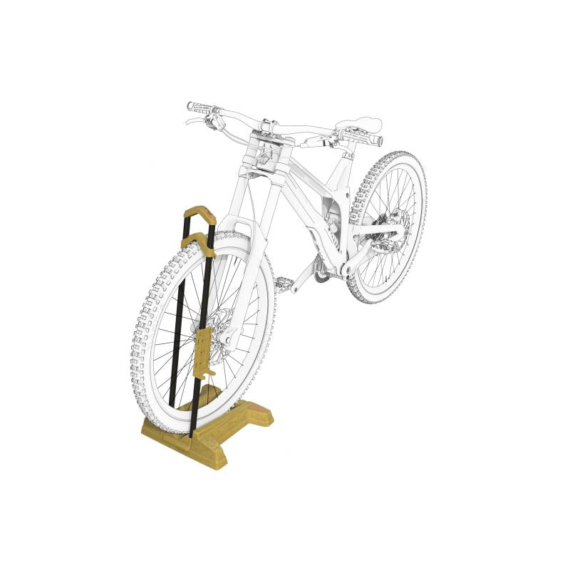 Soporte Suelo Bicicleta Peruzzo Eco-Bamboo Cargador E-Bike Marrón